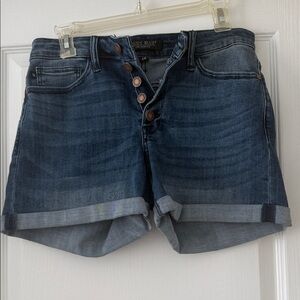 Judy Blue Dark Blue Cuffed Jean Shorts